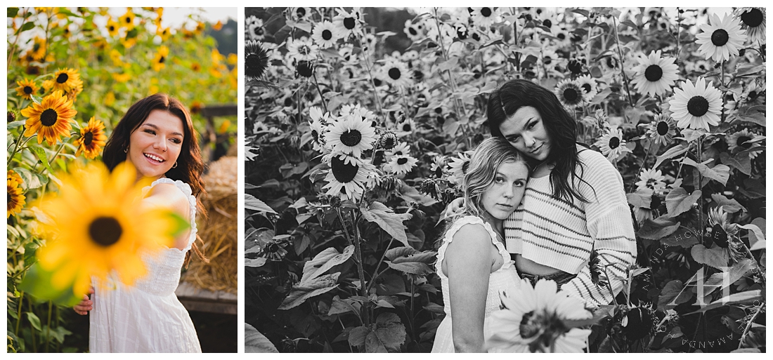 Sunflowers | AHP Class of 2023 Model Team | Photographed by the Best Tacoma, Washington Senior Photographer Amanda Howse Photography