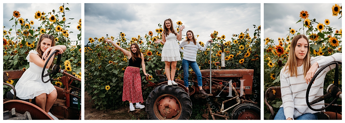PNW Sunflowers | AHP Model Team | Photographed by the Best Tacoma, Washington Senior Photographer Amanda Howse Photography