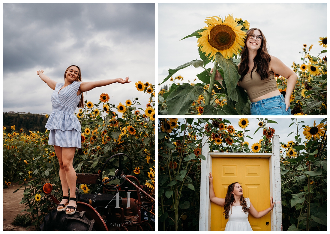 Sunflowers of the PNW | It Was All Yellow | Photographed by the Best Tacoma, Washington Senior Photographer Amanda Howse Photography