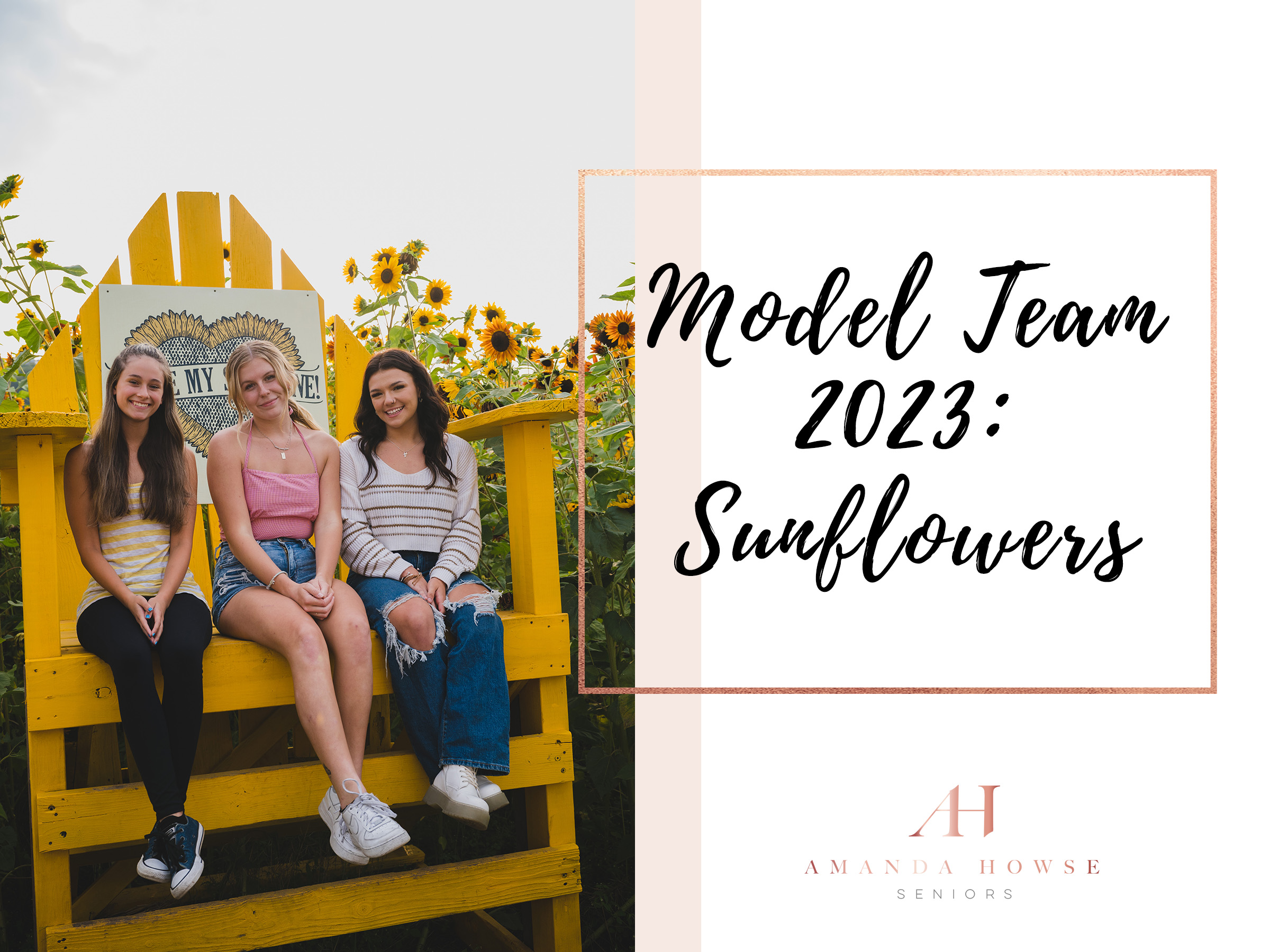 Model Team 2023 Sunflowers Shoot | Amanda Howse Photography