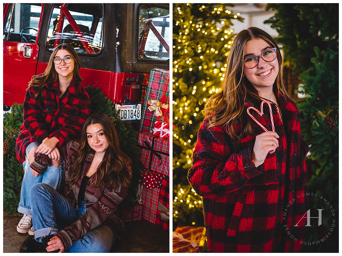 Holiday Sweater Portraits in WA. | Photographed by the Best Tacoma, Washington Senior Photographer Amanda Howse Photography