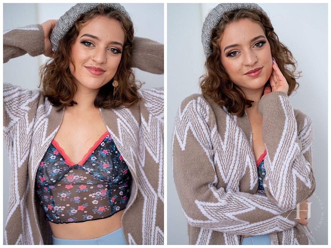 How to Wear a Beanie For your Winter Portraits | Studio253 Modeling Session | Photographed by the Best Tacoma, Washington Senior Photographer Amanda Howse Photography