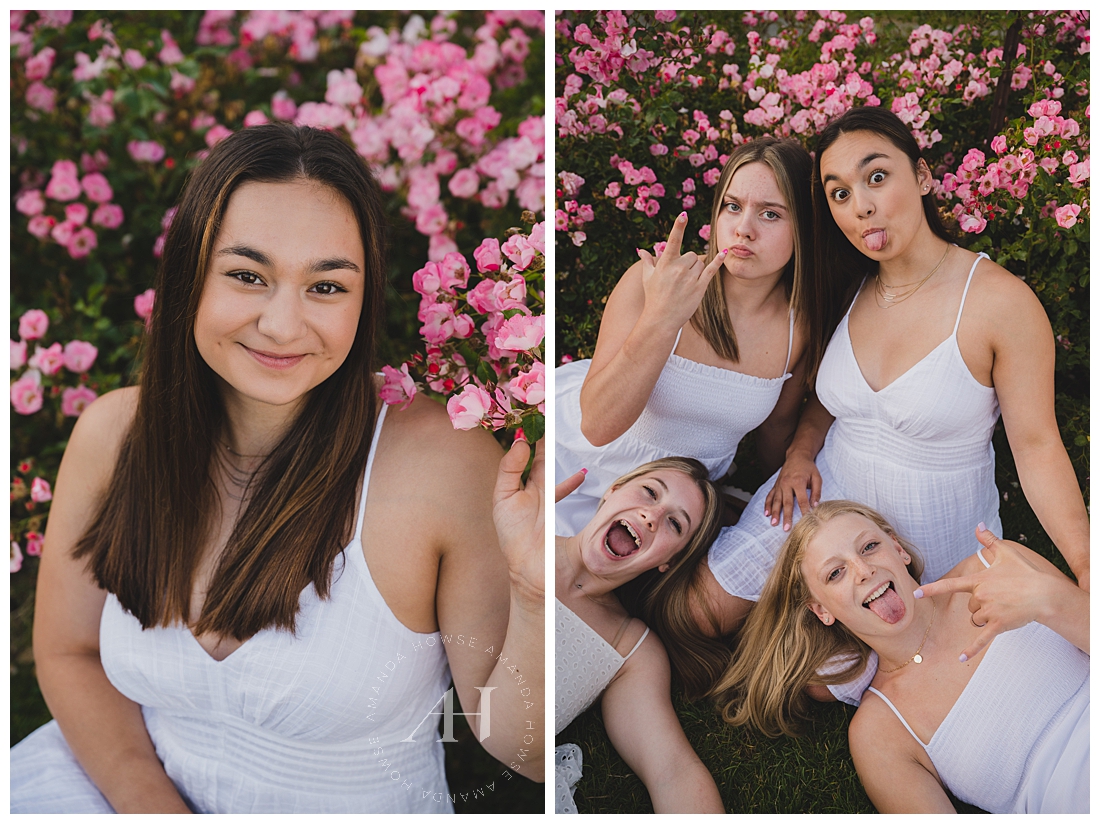 Playful Pose Ideas For Photos with Friends | AHP Seniors | Photographed by the Best Tacoma, Washington Senior Photographer Amanda Howse Photography