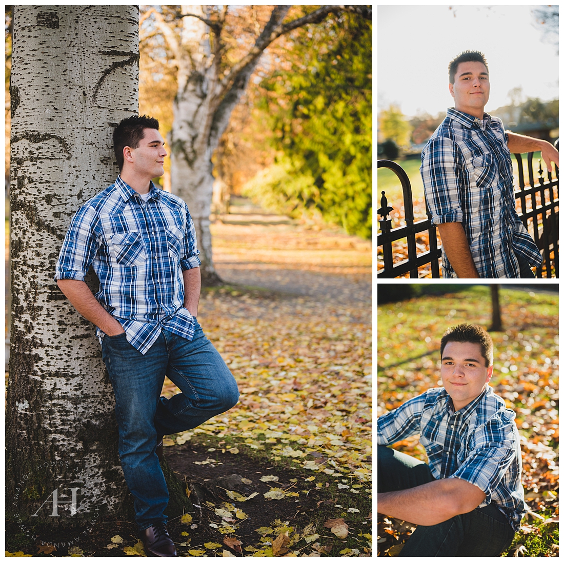 Pose Guide For Relaxed Senior Portraits | Photos For High School Guys | Photographed by the Best Tacoma, Washington Senior Photographer Amanda Howse Photography