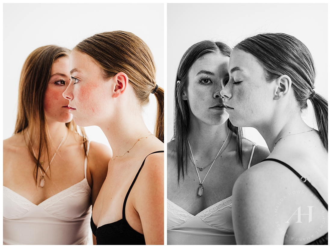 Side-by-Side Close Ups with Senior Twins | Photographed by the Best Tacoma, Washington Senior Photographer Amanda Howse Photography
