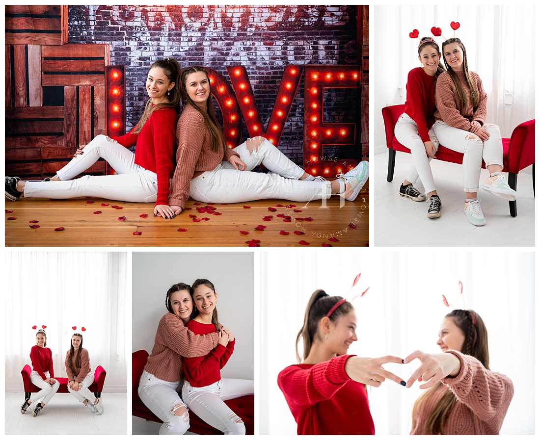 Cute and Fun Love-Themed Pose Ideas For Studio Shoot | Photographed by the Best Tacoma Washington Senior Photographer Amanda Howse Photography