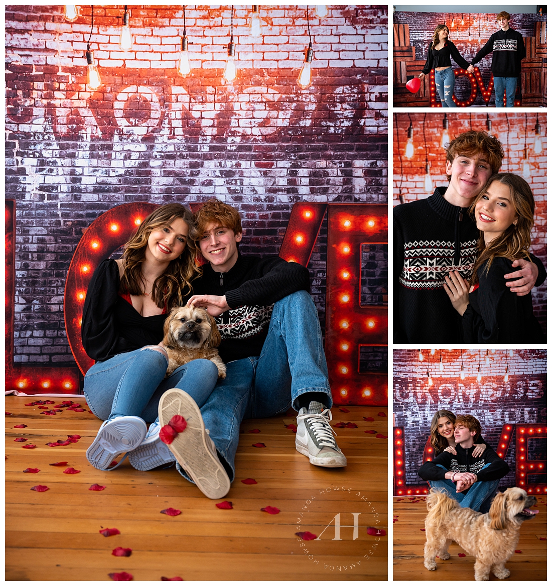 Puppy Love V-Day Portraits with HS Seniors and Pets | Photographed by the Best Tacoma Washington Senior Photographer Amanda Howse Photography