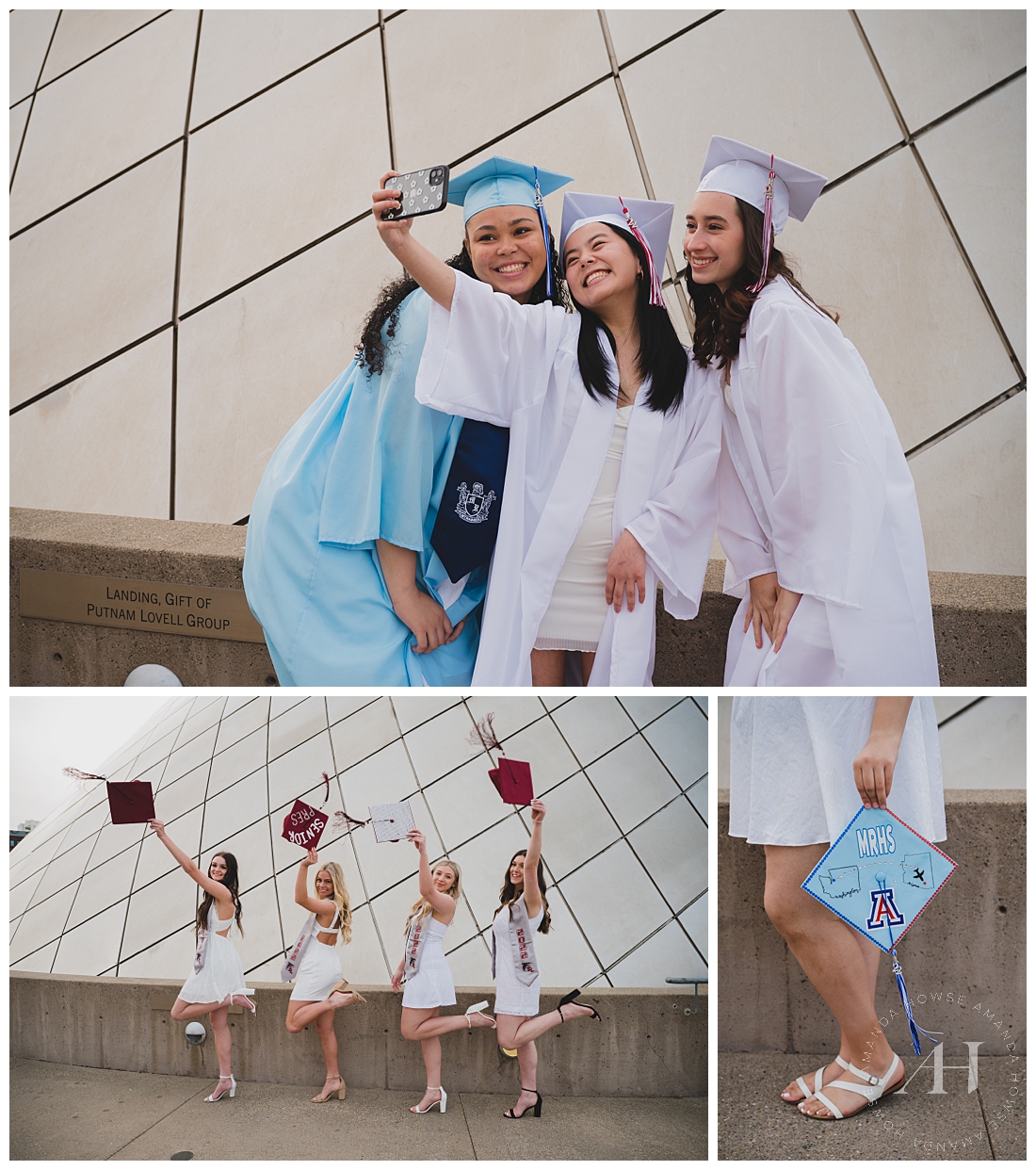 Modern Senior Cap and Gown Photos in Downtown Tacoma | Cute BFF Graduation Portraits Ideas to Celebrate Your Senior Year | Photographed by the Best Tacoma Senior Photographer Amanda Howse