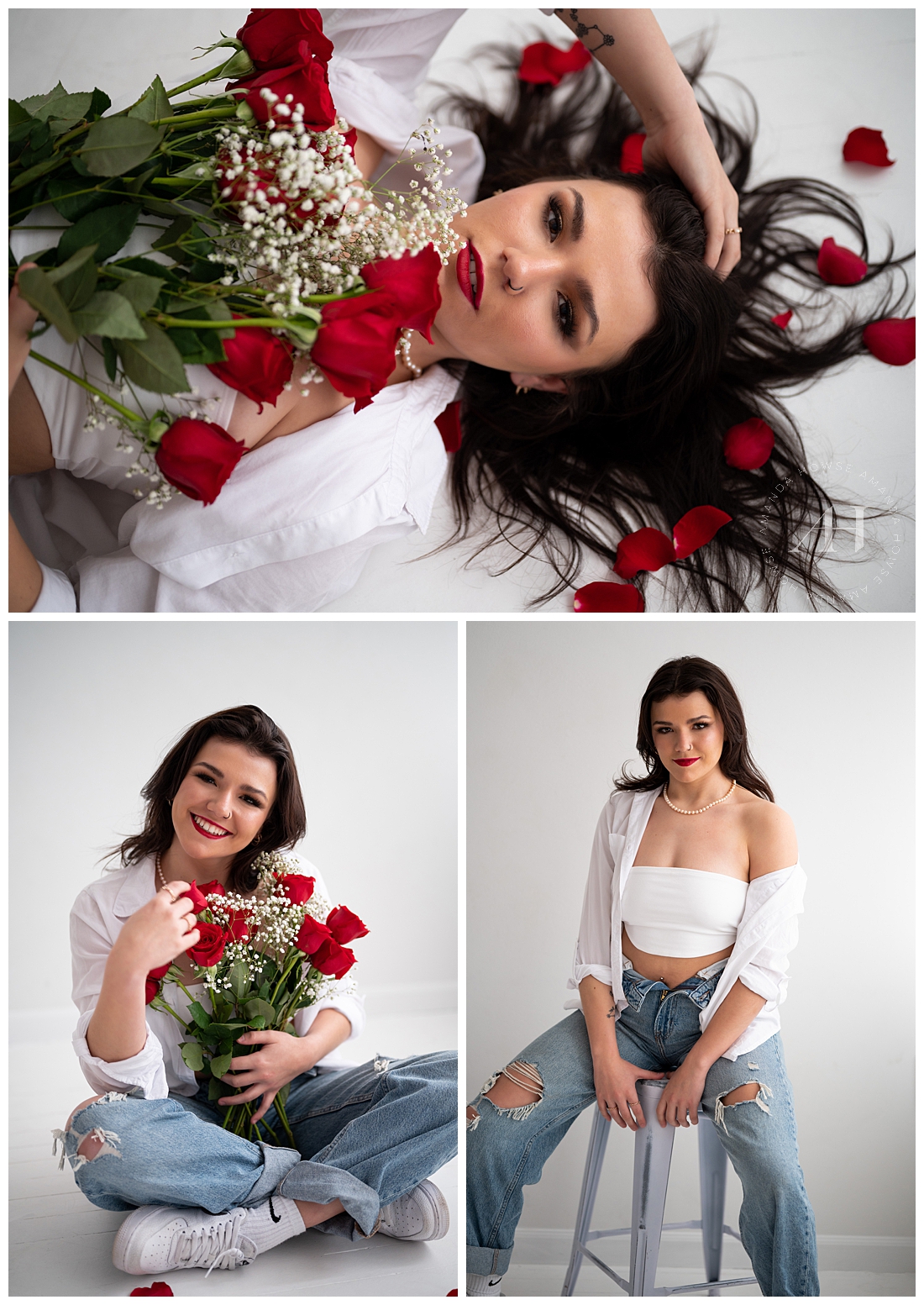 #Flowerwear Portraits in Downtown Tacoma Studio | Amanda Howse Photography