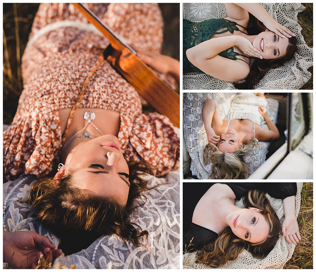 Laying Down Pose Ideas with a Blanket | Photographed by the Best Tacoma Senior Portrait Photographer Amanda Howse
