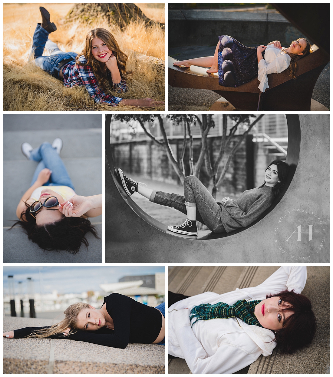 Best Laying Down Pose Ideas For High School Seniors | Unique Pose Ideas | Photographed by the Best Tacoma Senior Portrait Photographer Amanda Howse