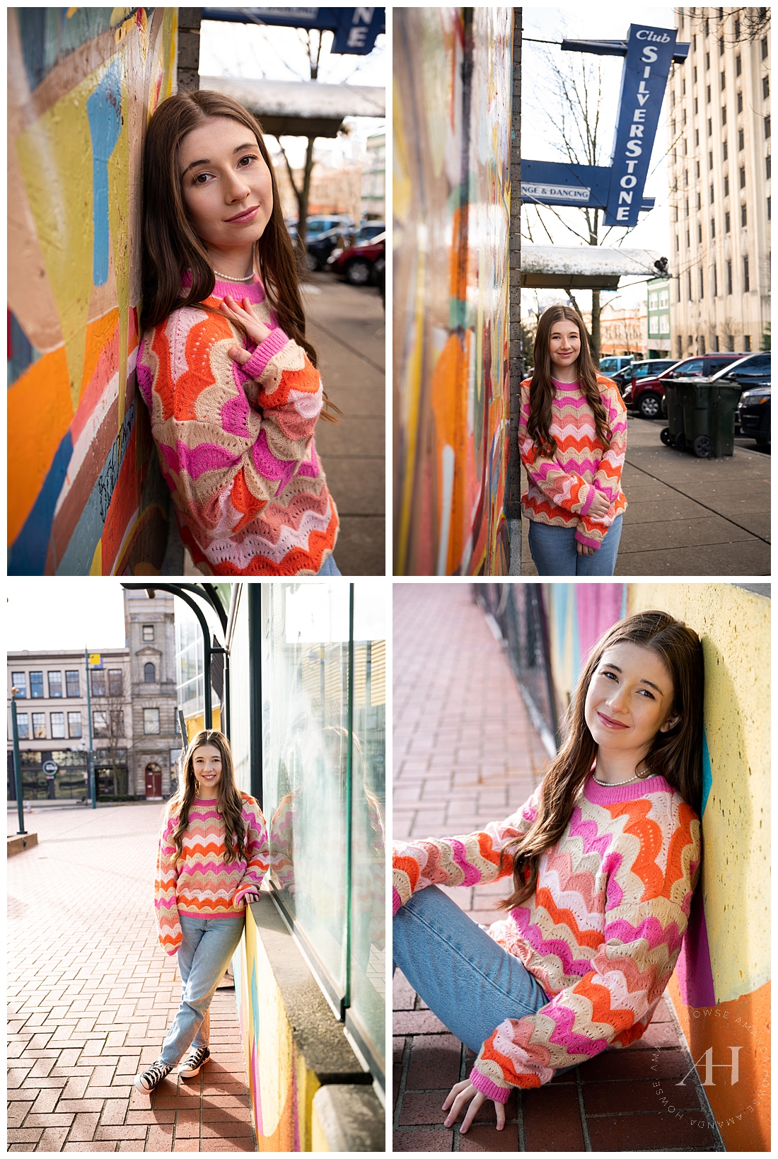 Colorful Urban City Center Portraits for High School Seniors | Photographed by the best Tacoma, Washington Senior Photographer Amanda Howse