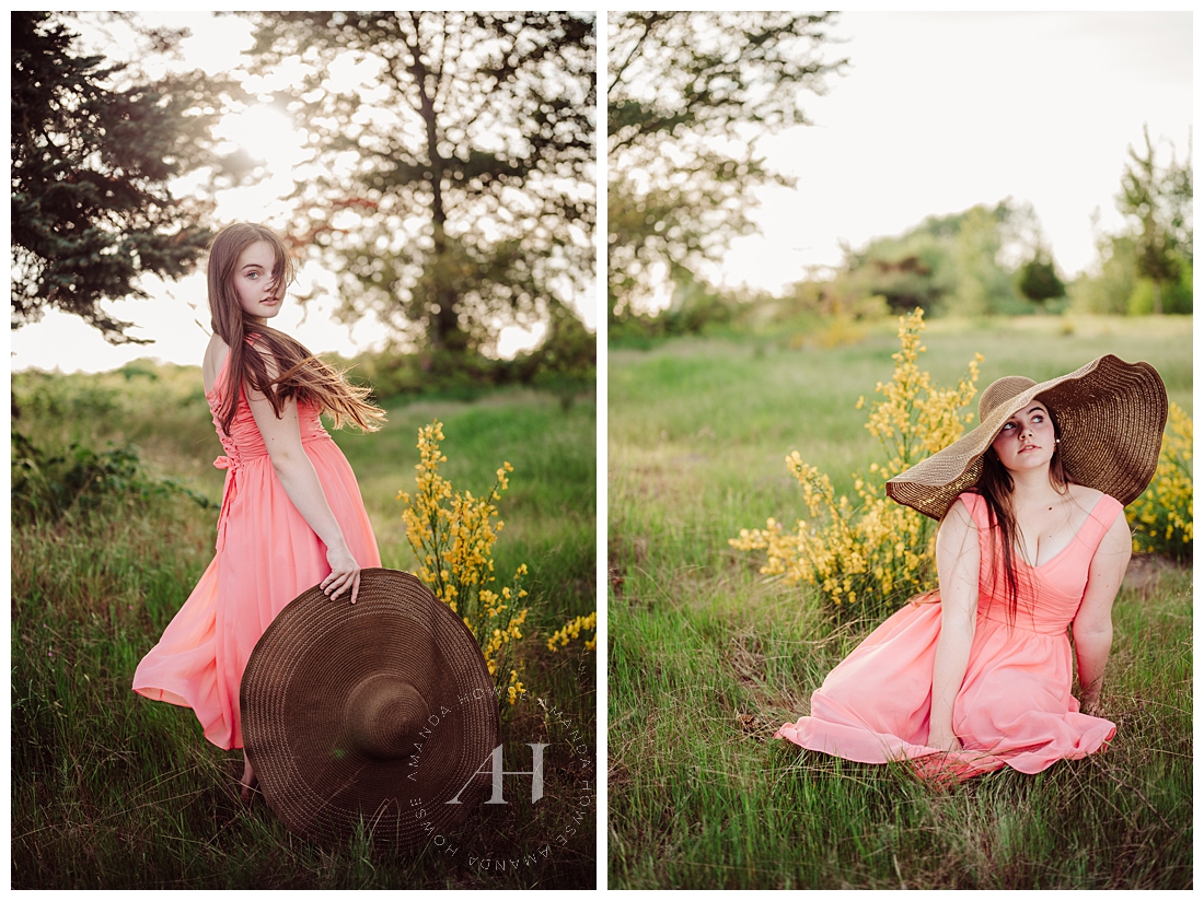 Frolicking in the Flower Field | AHP Model Team Spring Shoot | Photographed by the Best Tacoma, Washington Senior Photographer Amanda Howse Photography