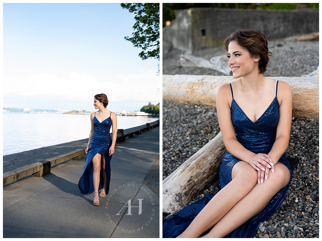 Fancy Outfit Ideas For Senior Portraits | Waterfront Senior Photos in Tacoma | Photographed by the best Tacoma, Washington Senior Photographer Amanda Howse