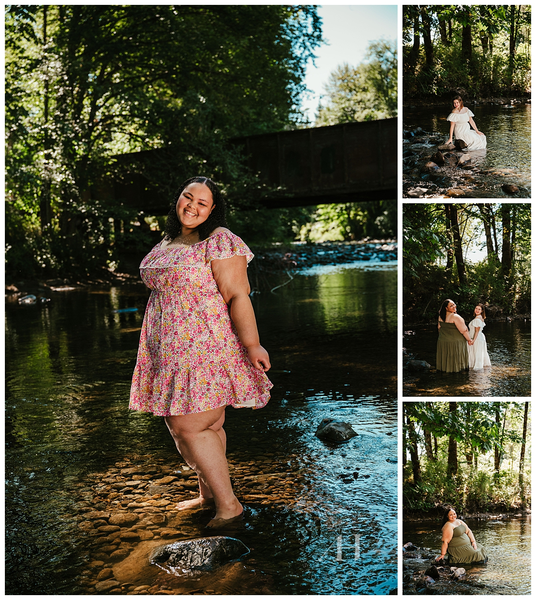 PNW Senior Photo Shoot with Trees and the River | Model Team Class of 2024 | Photographed by the Best Tacoma, Washington Senior Photographer Amanda Howse Photography