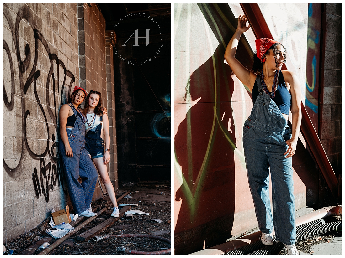 Red, White, and Blue Outfit Ideas Featuring Tommy Hilfiger Vintage Overalls | Photographed by the Best Tacoma, Washington Senior Photographer Amanda Howse Photography