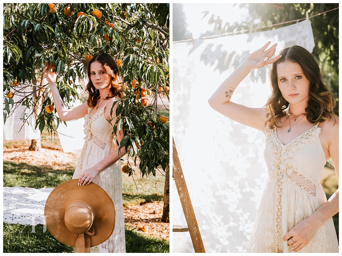 AHP Senior Portrait Shoot | White Lace and Sun Hats | Photographed by the Best Tacoma, Washington Senior Photographer Amanda Howse Photography