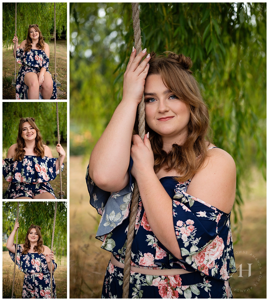 Summertime Portraits For Senior Girls | Sundress and Swings | Photographed by the Best Tacoma, Washington Senior Photographer Amanda Howse Photography