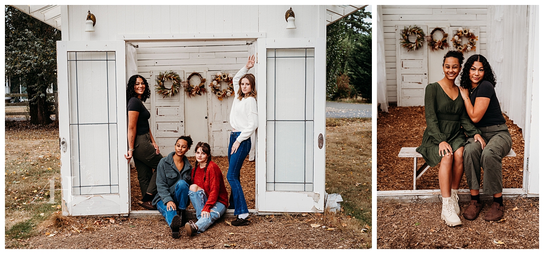 Fall Senior Team Portraits with Wild Hearts Farm Rustic White Farm House in Tacoma, Washington | Portraits by Amanda Howse Photography 