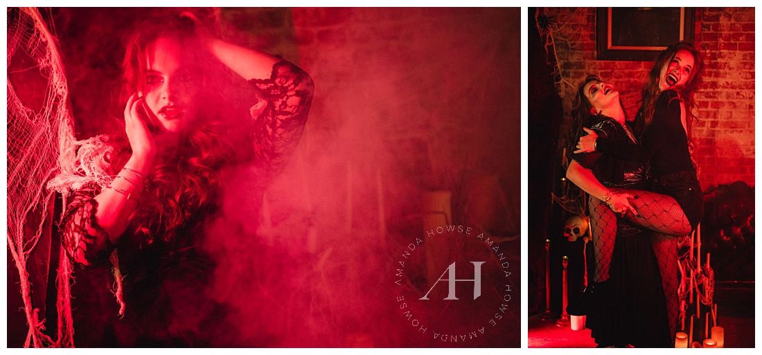Dark and Foggy Halloween Themed Portraits in Tacoma Studio | Photographed by the Best Tacoma Senior Photographer, Amanda Howse Photography 
