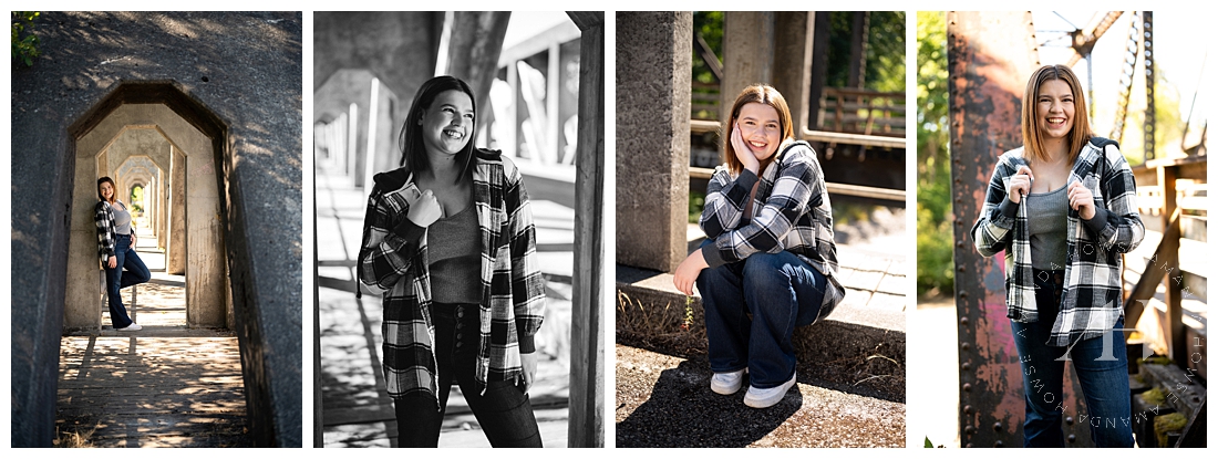 Outdoor Senior Portraits in WA | Cute Flannel and Jeans | Photographed by the Best Tacoma, Washington Senior Photographer Amanda Howse Photography