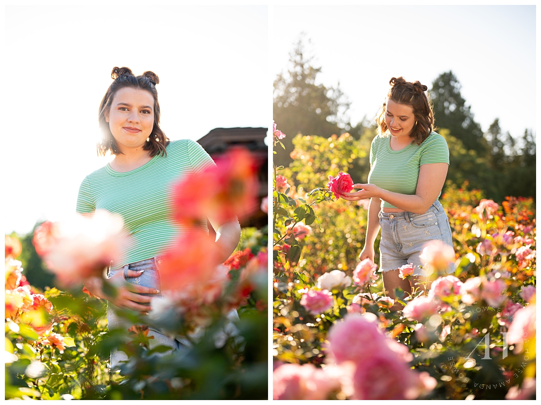Summery PNW Senior Photos at Flower Garden | Photographed by the Best Tacoma, Washington Senior Photographer Amanda Howse Photography
