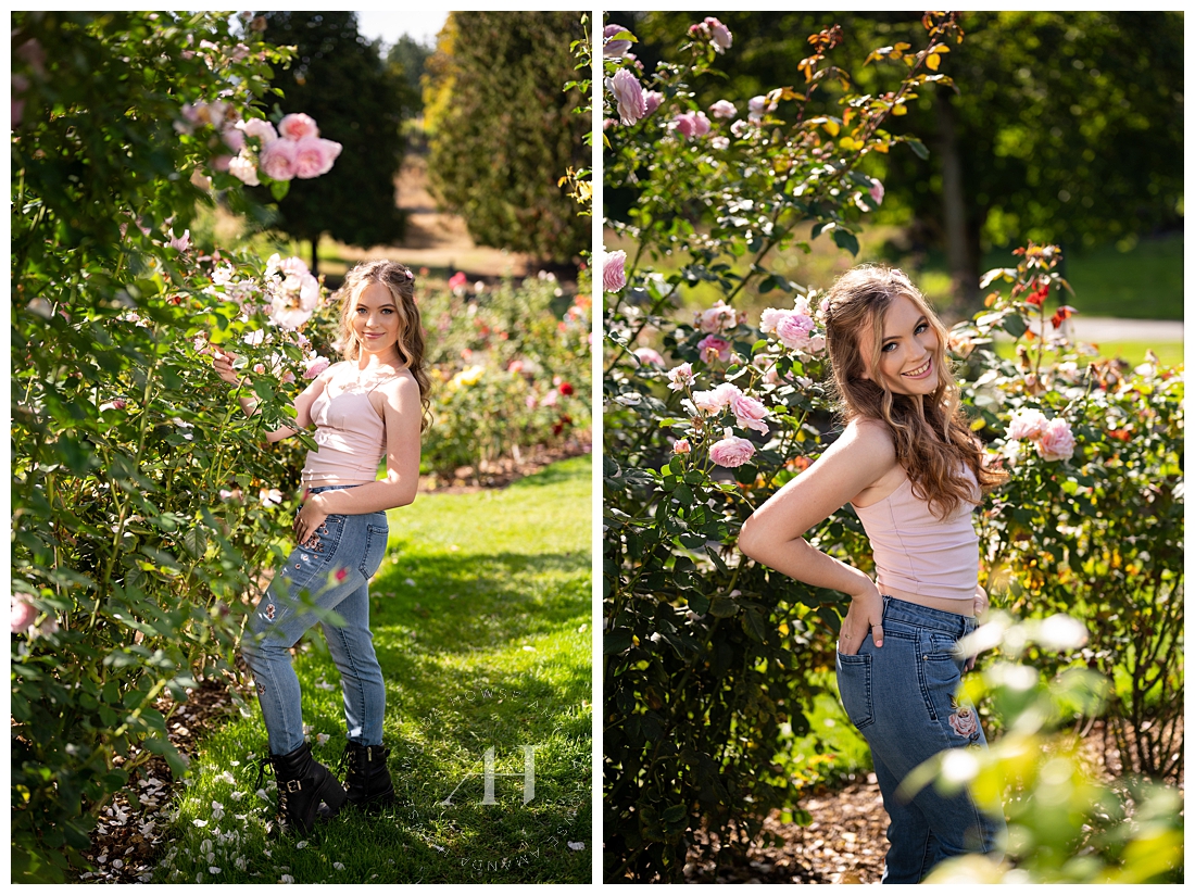 Cute and Casual Outfit Ideas For Outdoor Senior Portraits | Jeans and Tank Top Style | AHP Class of 2024