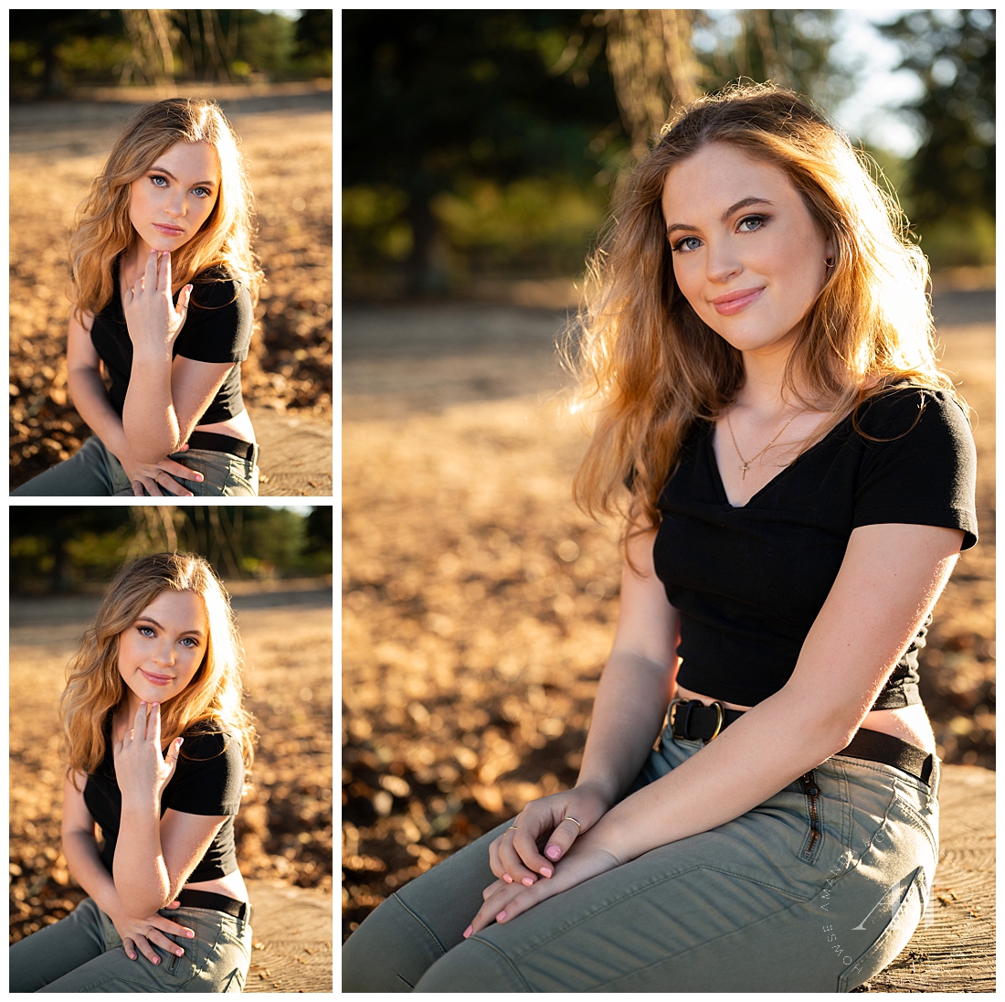 Cute Sitting Poses For Seniors | Outdoor Portrait Sessions | by Amanda Howse Photography 