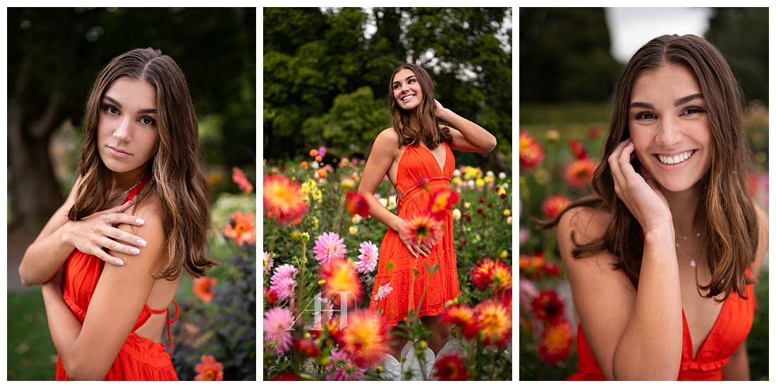 Best Flower Gardens in Tacoma | Colorful Senior Portrait Locations | Amanda Howse Photography 