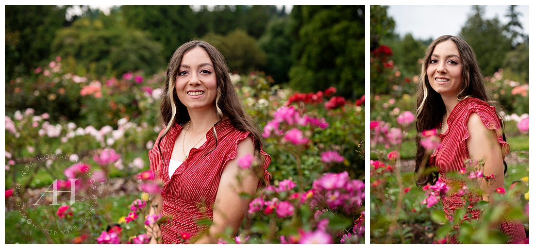 Pt. Defiance Rose Garden Senior Portraits | Photos by Amanda Howse Photography | Best Tacoma Senior Photographer 