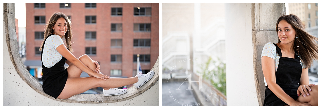 Fun Pose Ideas For Rooftop Portraits or Cityscapes | Urban Senior Photography | Amanda Howse Photography 