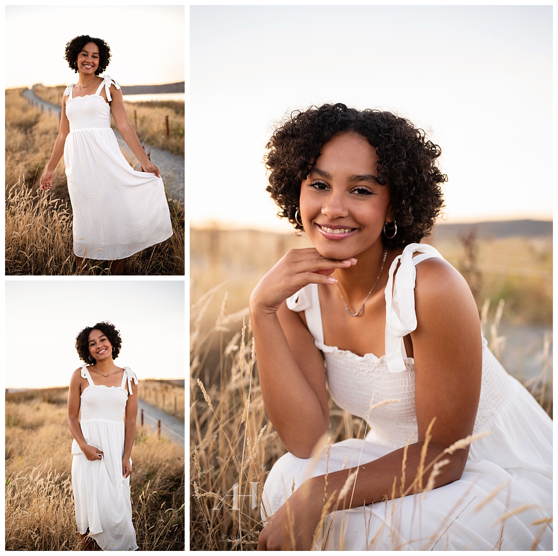 PNW Senior Portrait Session with Natural Sunlight and Tall Fields of Grass | Amanda Howse Photography Class of 2024 Senior 