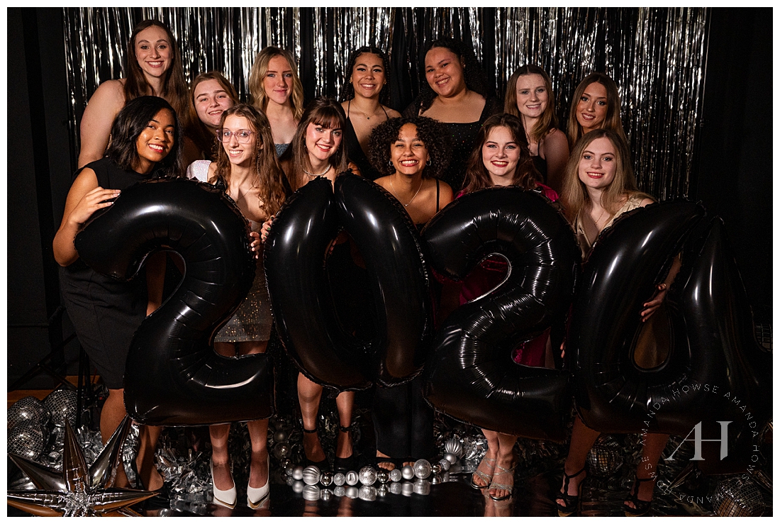 2024 NYE Party Portraits with Balloons | AHP Senior Model Team