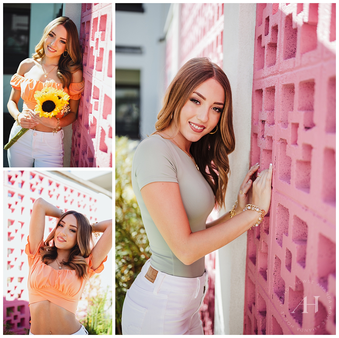 Cali-Inspired Senior Portraits | Sunflowers and Crop Tops | By Amanda Howse Photography 