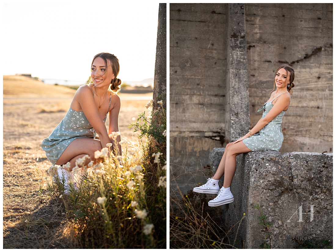Cutest Senior Portrait Outfits to Wear For Summertime | PacSun and Converse | Taken by the best senior portrait photographer, Amanda Howse Photography