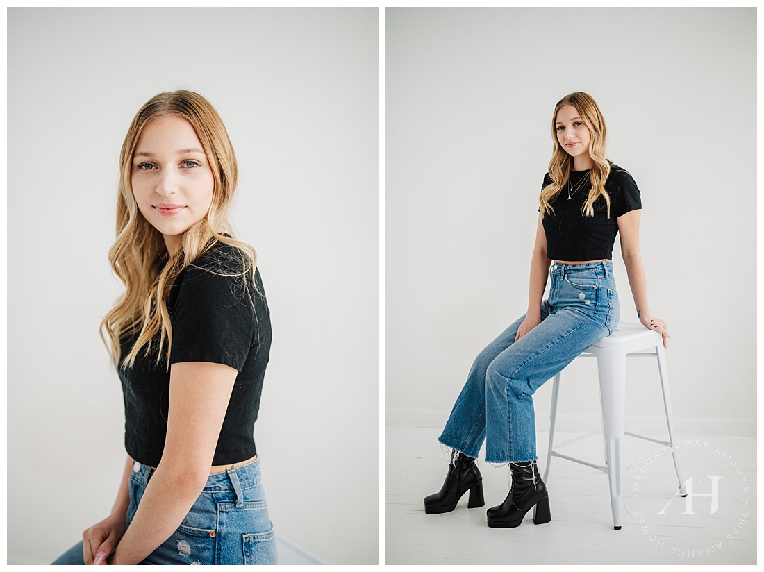 Trendy and Casual Outfit Ideas For Headshots and Portraits | Studio253 Portraits | Amanda Howse Photography 