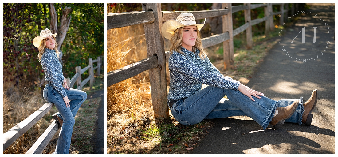 Portrait Ideas For Rustic Senior Sessions | Cowgirl Hat and Jeans | Taken By Amanda Howse Photography
