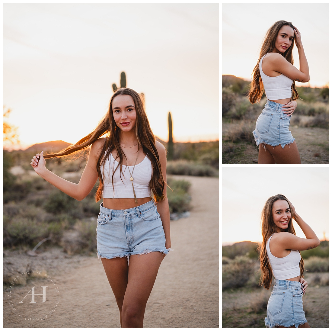 Arizona Sunset Photoshoot at Golden Hour | Desert Fashion | Amanda Howse Photography 