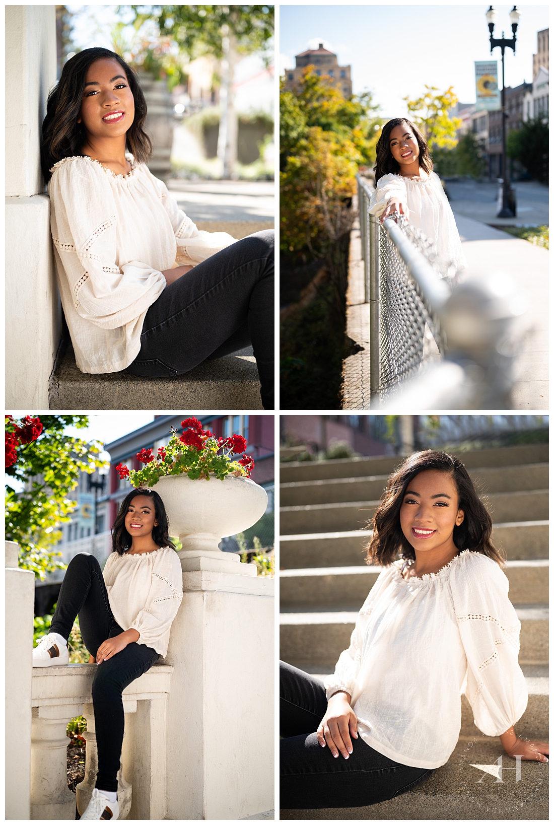 Black and White Outfit Ideas for Late-September Senior Portraits | Amanda Howse Photography