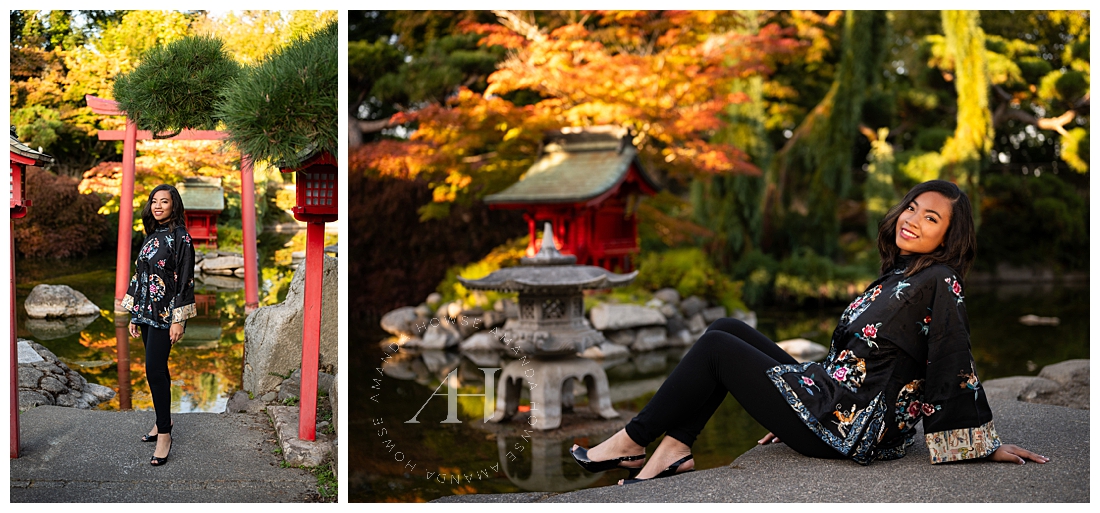 Fall Senior Photos at Kubota Garden | Making Senior Portraits Your Own | Amanda Howse Photography 