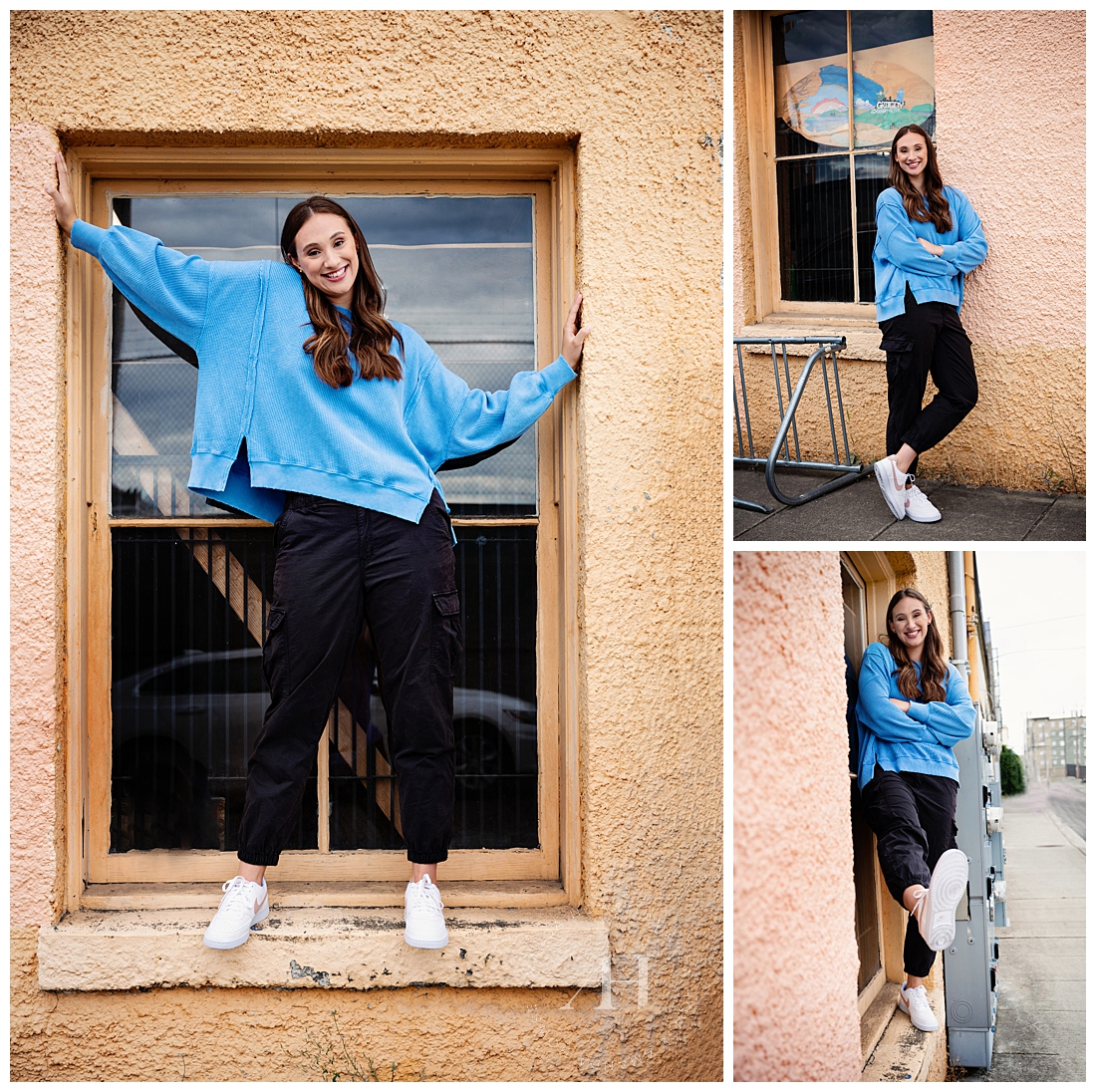 Fun, Outdoor Senior Portraits in Urban Area | Tacoma Senior Portraits | by the Best Amanda Howse Photography