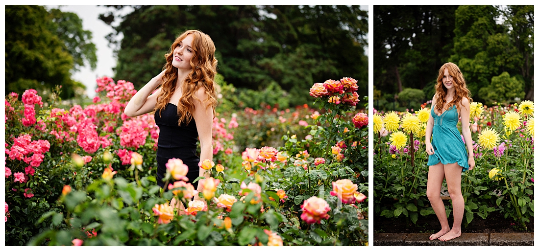 Summertime High School Senior Portraits at Pt. Defiance Flower Gardens | Amanda Howse Photography