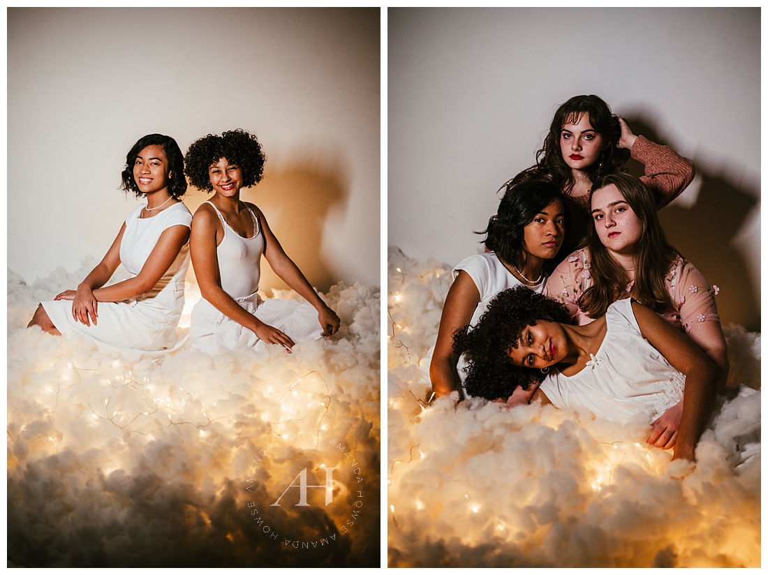 Nighttime Portrait Session at Studio253 With Twinkle Lights and Clouds | Amanda Howse Photography