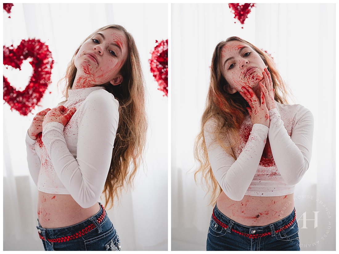 Heartbreak Valentine's Day Shoot at Studio253 | Alternative V-Day Portrait Ideas | Amanda Howse Photography 